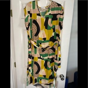 Amour Vert silk abstract print dress